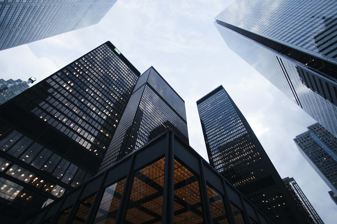 Modern office tower facade